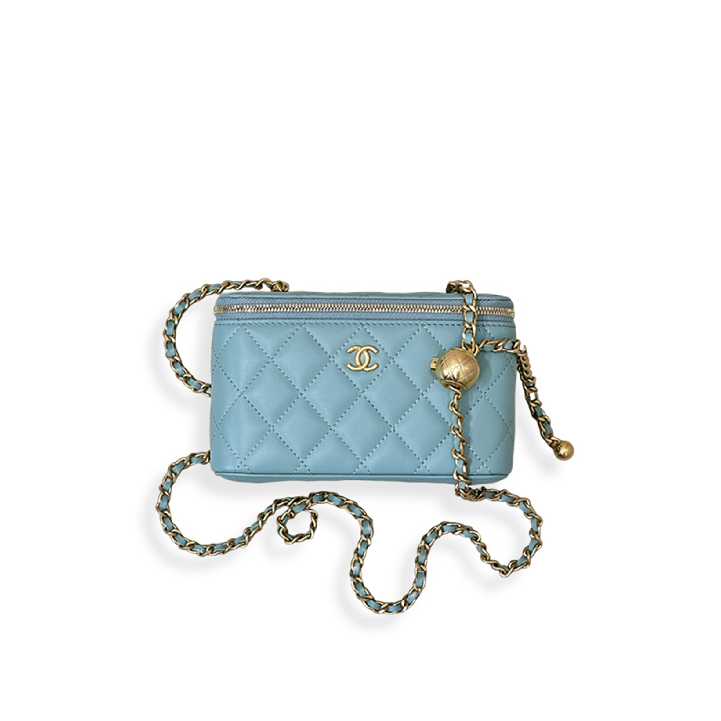 CHANEL PEARL CRUSH SMALL VANITY CASE WITH CHAIN AP2303 (17*9.5*8cm)